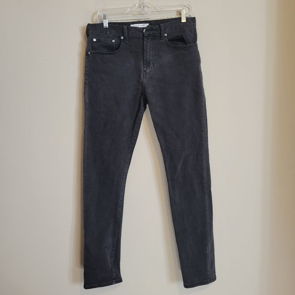 30 32 PACSUN SLIM TAPER GRAY BLACK JEANS